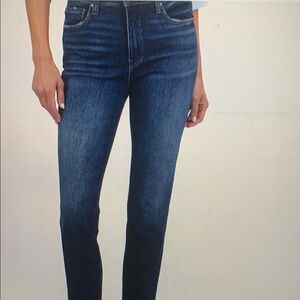 Women’s high rise angle straight leg jeans